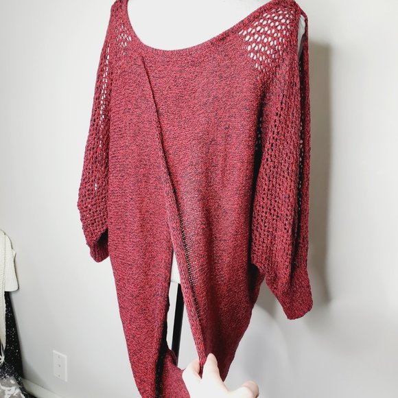 Jessica Simpson Red Off-the-Shoulder Sweater - Picture 7 of 14